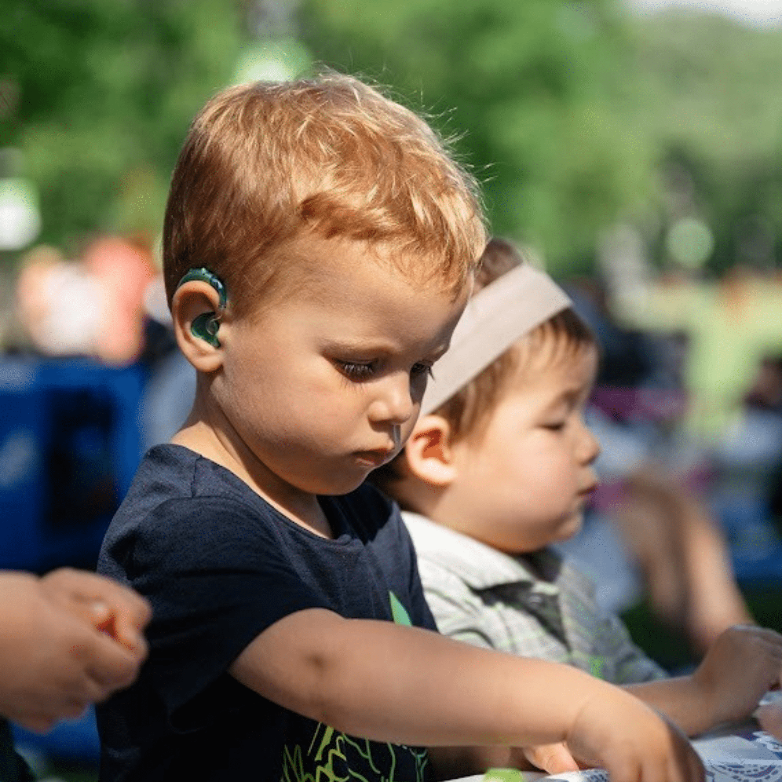 square cheers for ears with hearing aid